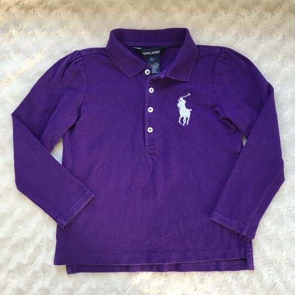 purple long sleeve polo ralph lauren